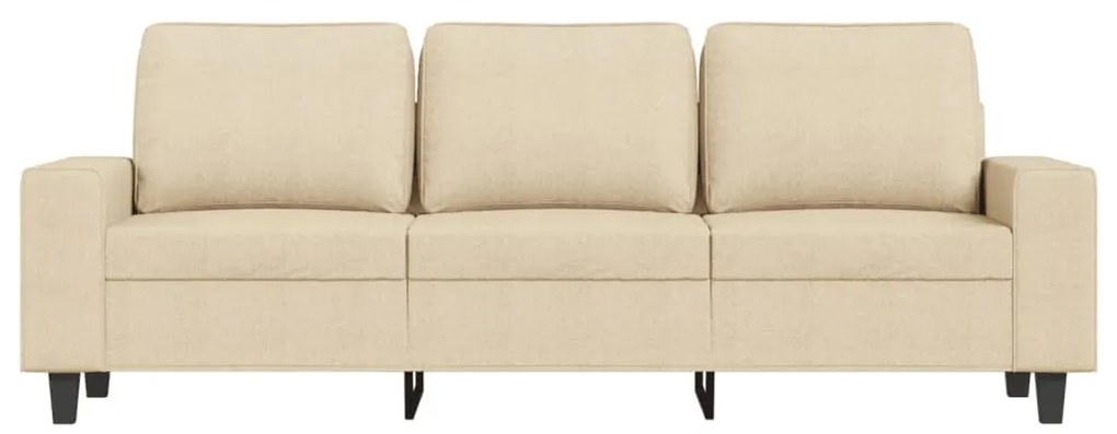 Sofá de 3 lugares tecido 180 cm cor creme
