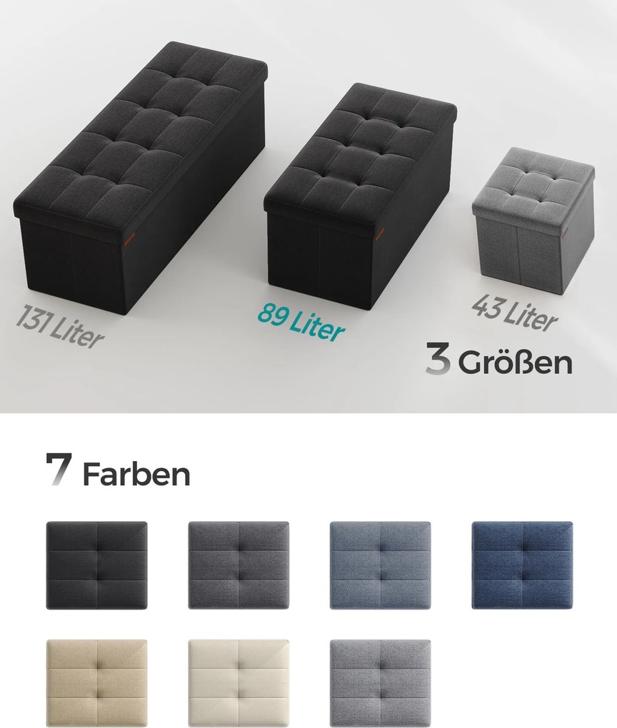 Banco entrada com arrumação rebatível 38 x 76 x 38 cm preto