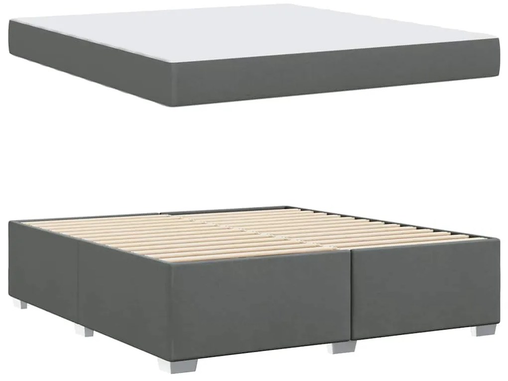 Estrutura da Cama Outros Cinzento escuro 180 x 200 cm tecido