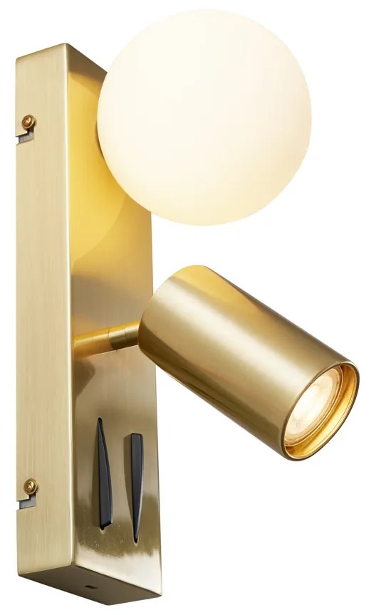Candeeiro de Parede Moderno Latão 2-Luzes Inclinável - Lesly Moderno