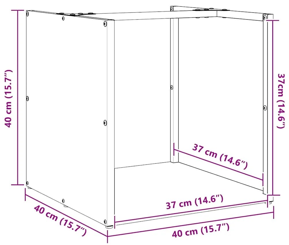Suporte para lenha aço laminado a frio verde azeitona