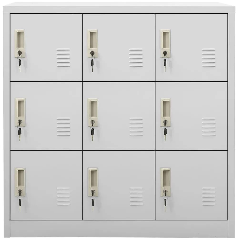 Cacifos 2 pcs 90x45x92,5 cm aço cinzento-claro