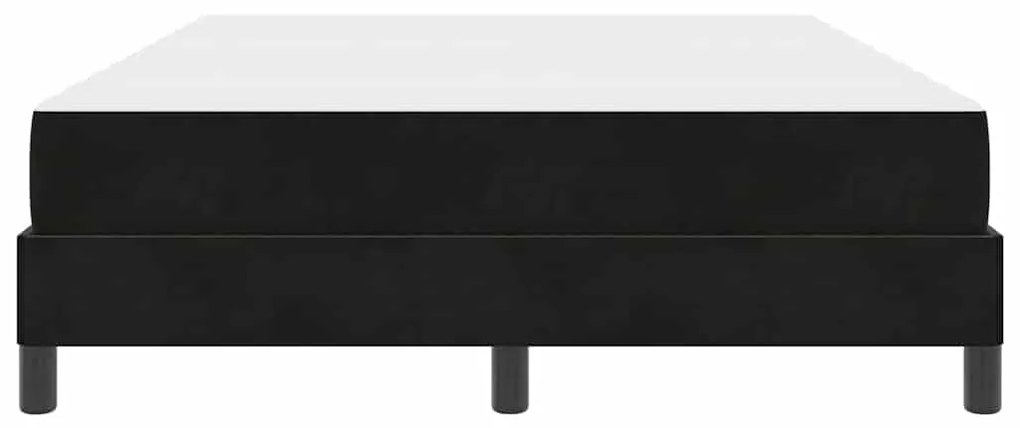Cama box spring com colchão Preto 160 x 200 cm Veludo