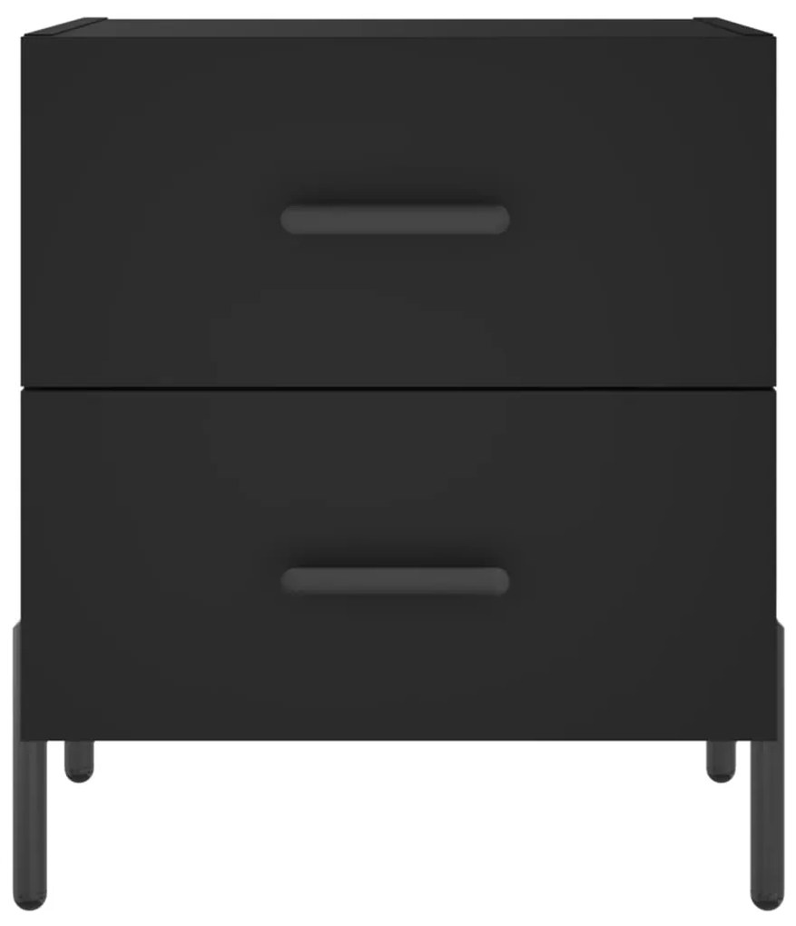 Mesas de cabeceira 2 pcs 40x35x47,5 cm deriv. de madeira preto
