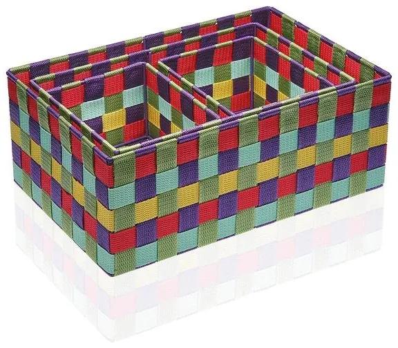 Conjunto de Caixas de Organização Empilháveis Têxtil (4 Peças) (25 x 15 x 38 cm)