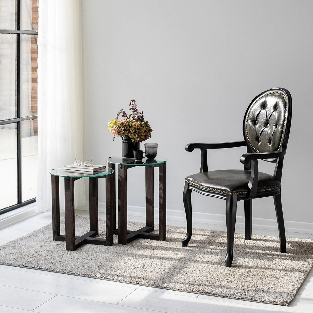 Mesa de Apoio Amalfi – Antracite – Largura: 40 cm, Altura: 45 cm e 50