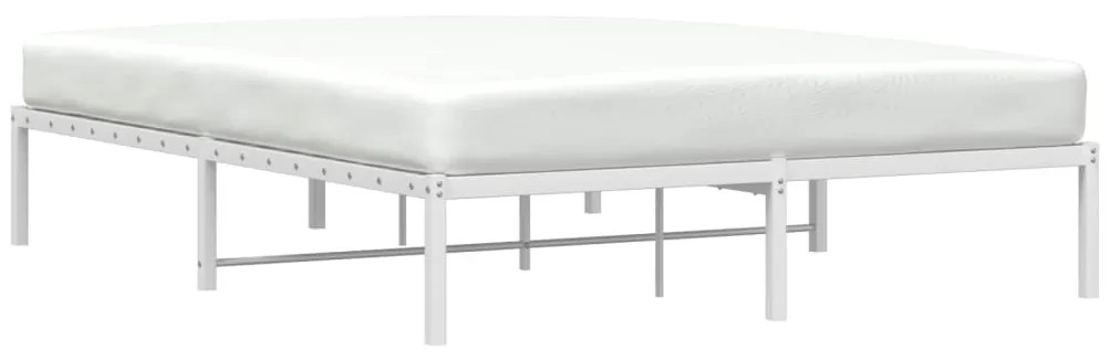 Estrutura de cama 160x200 cm metal branco