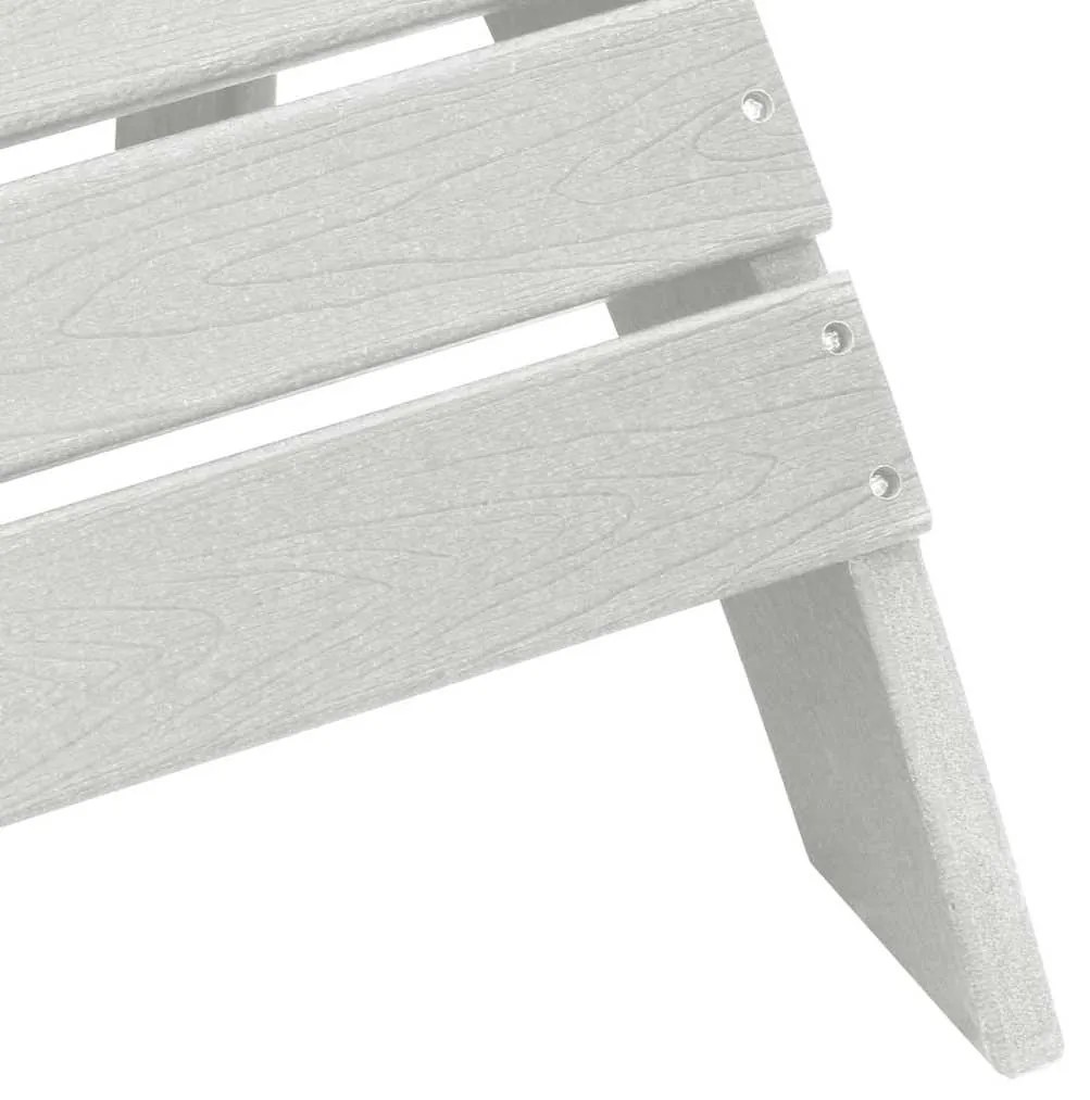 Cadeiras Adirondack vidaXL com Apoios de Pés 2 pcs Branco HDPE