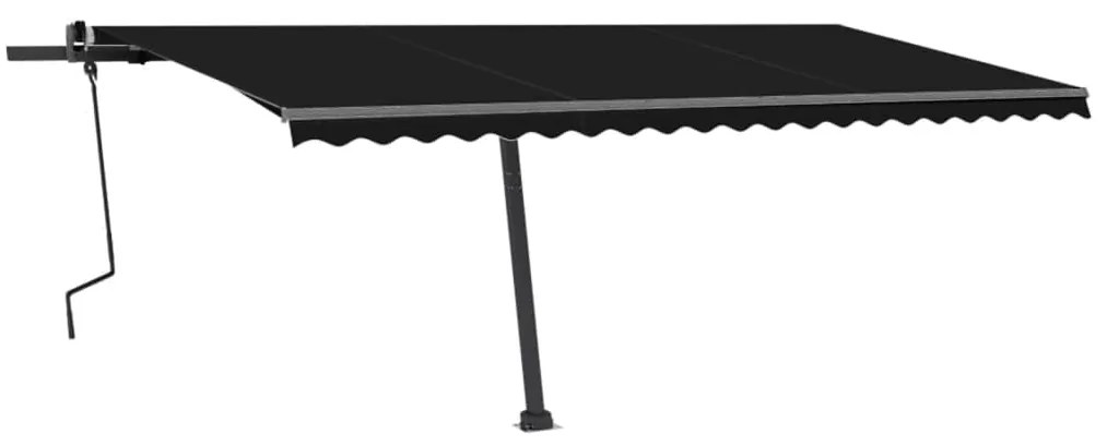 Toldo retrátil manual independente 500x350 cm antracite