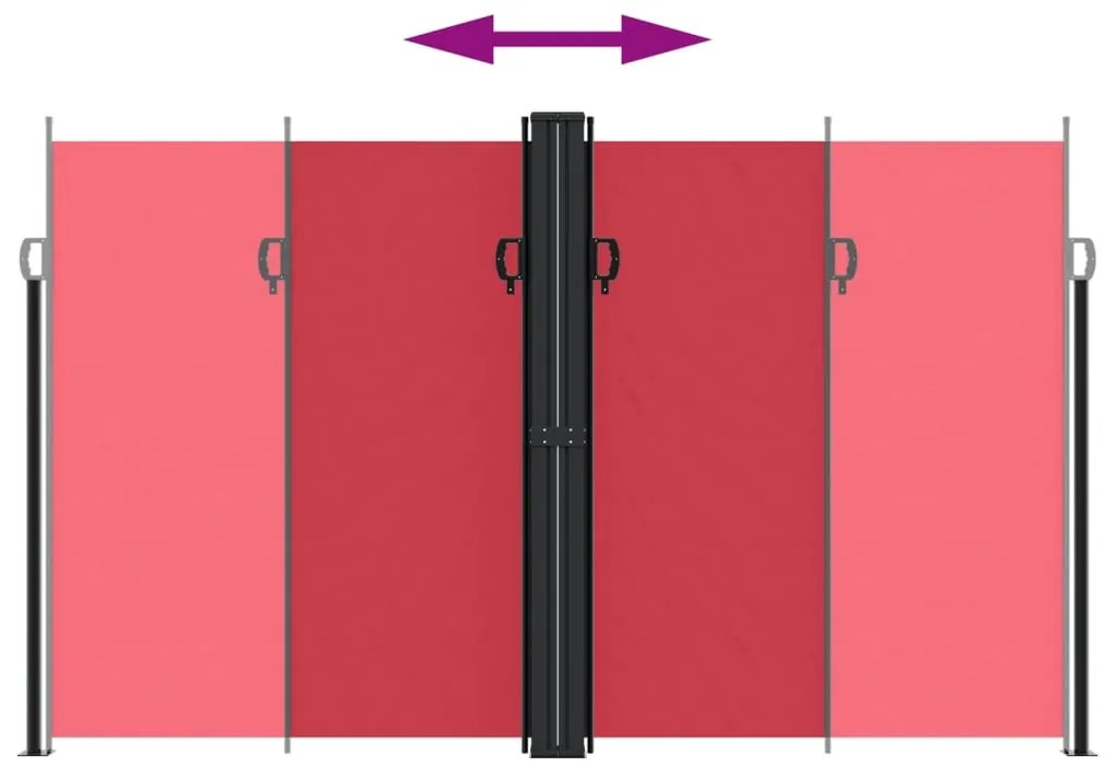 Toldo lateral retrátil 200x1200 cm vermelho