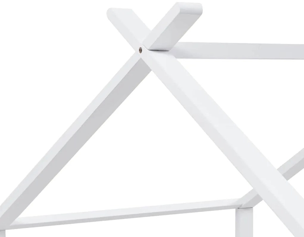 Estrutura de cama para crianças 90x200 cm pinho maciço branco