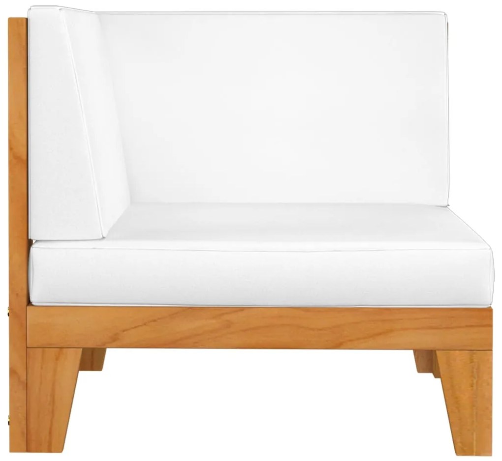 12 pcs conjunto lounge de jardim c/ almofadões acácia maciça