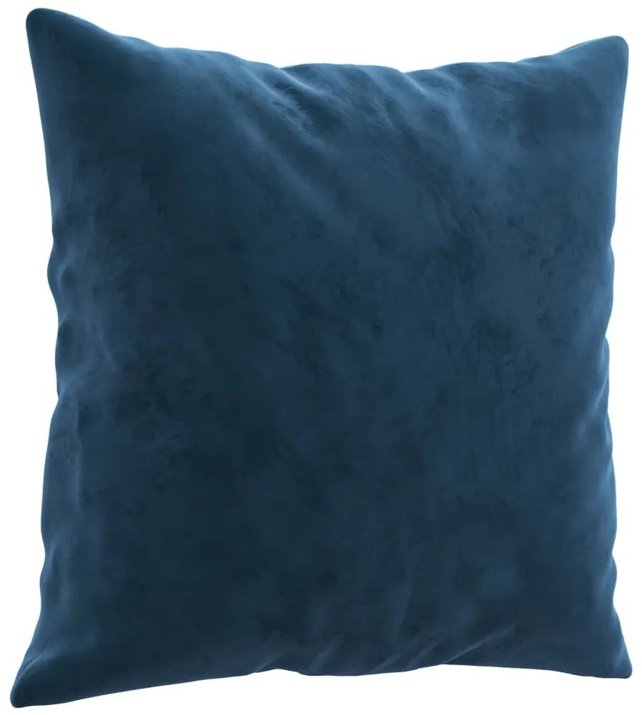 Almofadas decorativas 2 pcs 40x40 cm veludo azul