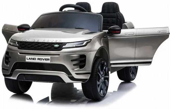 Carro elétrico para crianças 12V Range Rover Evoque pneus borracha e assento pele sintetica Cinzento