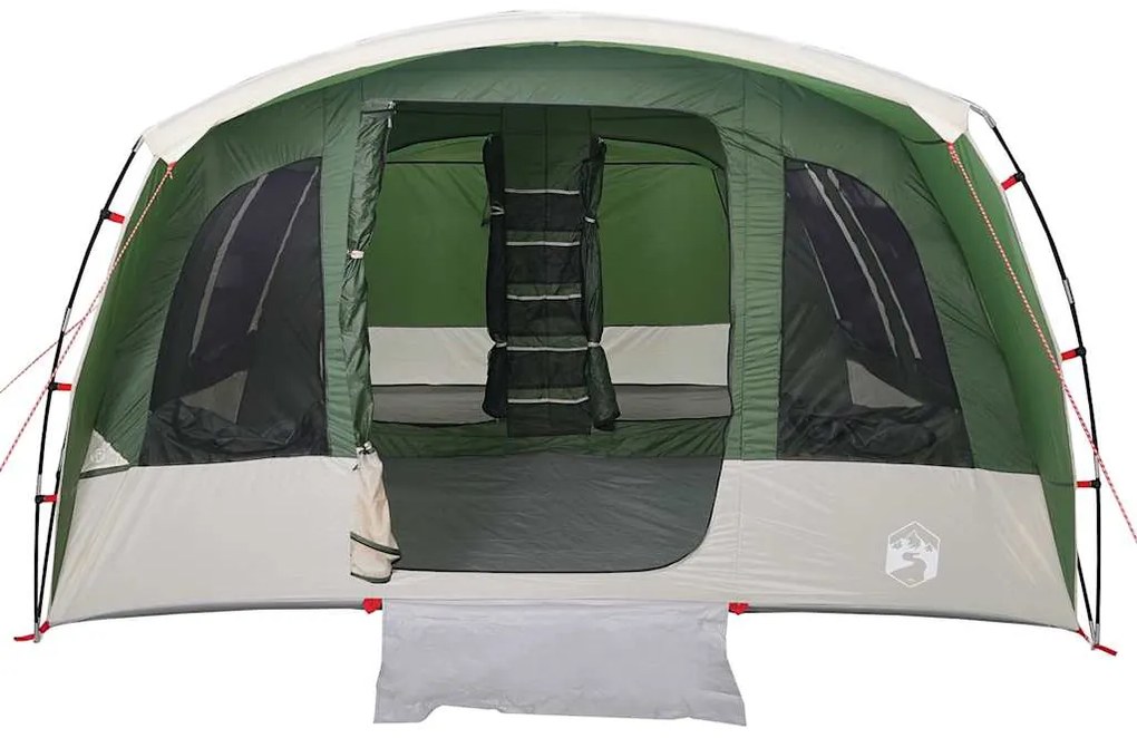 Tenda familiar túnel para 8 pessoas impermeável verde