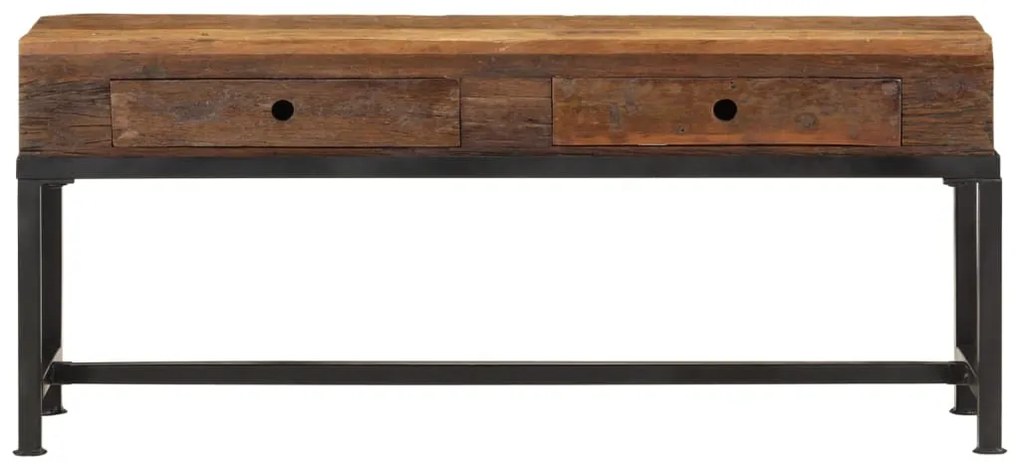 Móvel de TV 110x30x46 cm madeira recuperada maciça