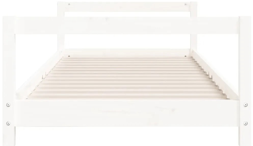 Estrutura de cama infantil 90x190 cm pinho maciço branco