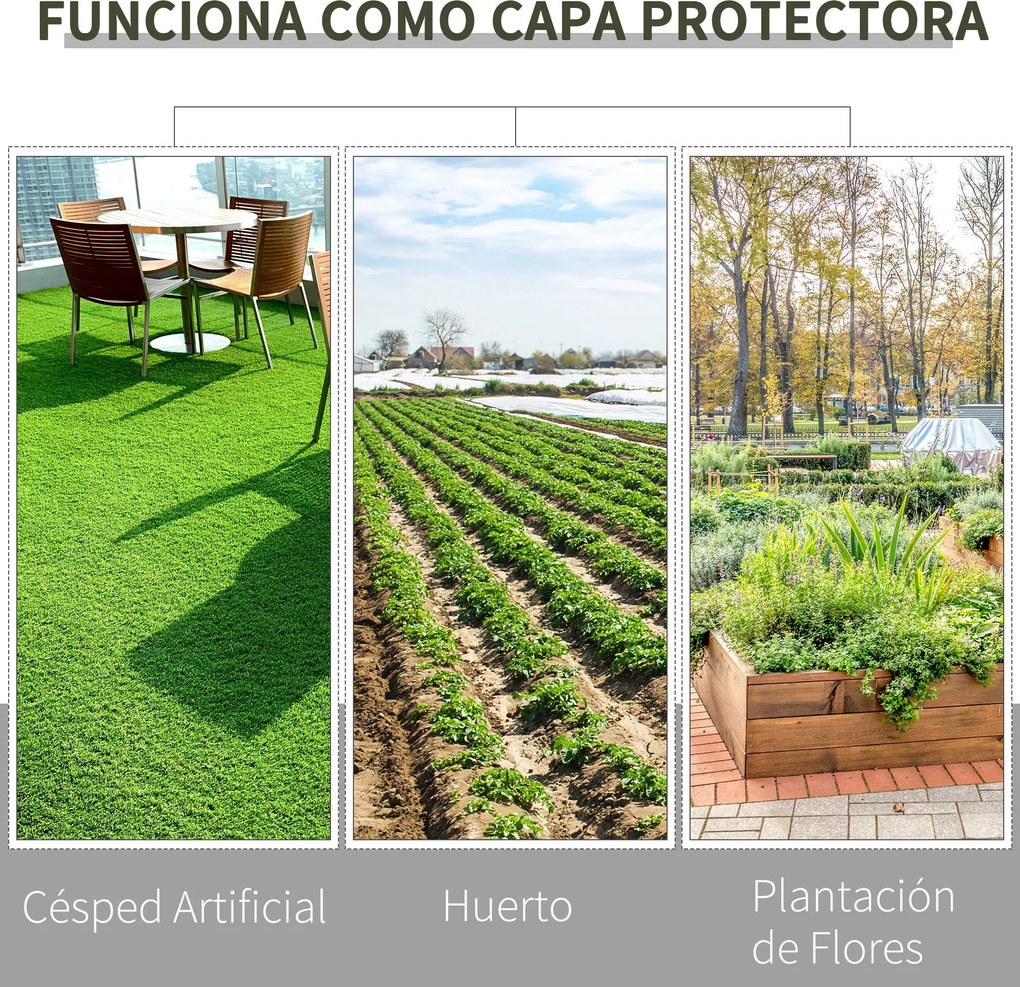 Malha Geotêxtil 1x50 m Malha de Jardim Contra Ervas Daninhas 100 g / m