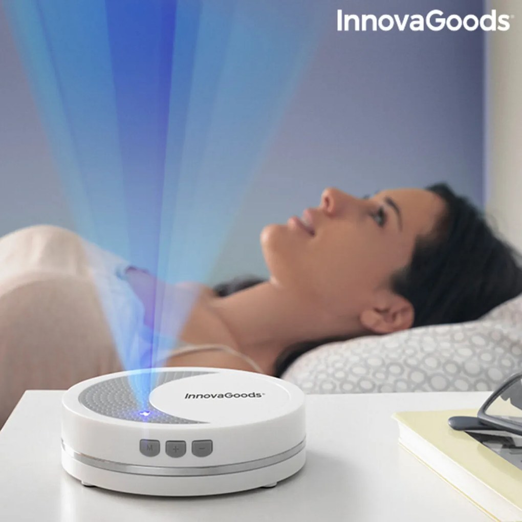Máquina de Relaxamento com Luz e Som para Dormir Calmind InnovaGoods