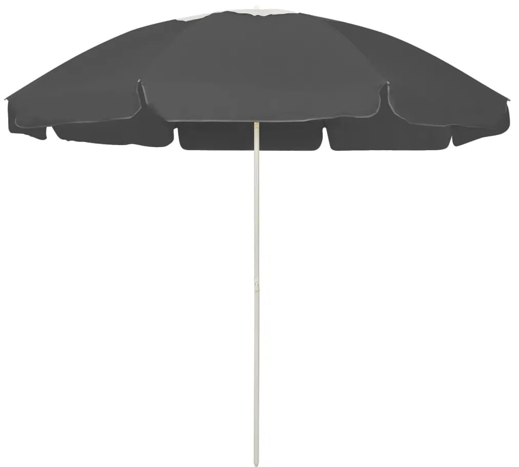 Guarda-sol de praia 240 cm antracite