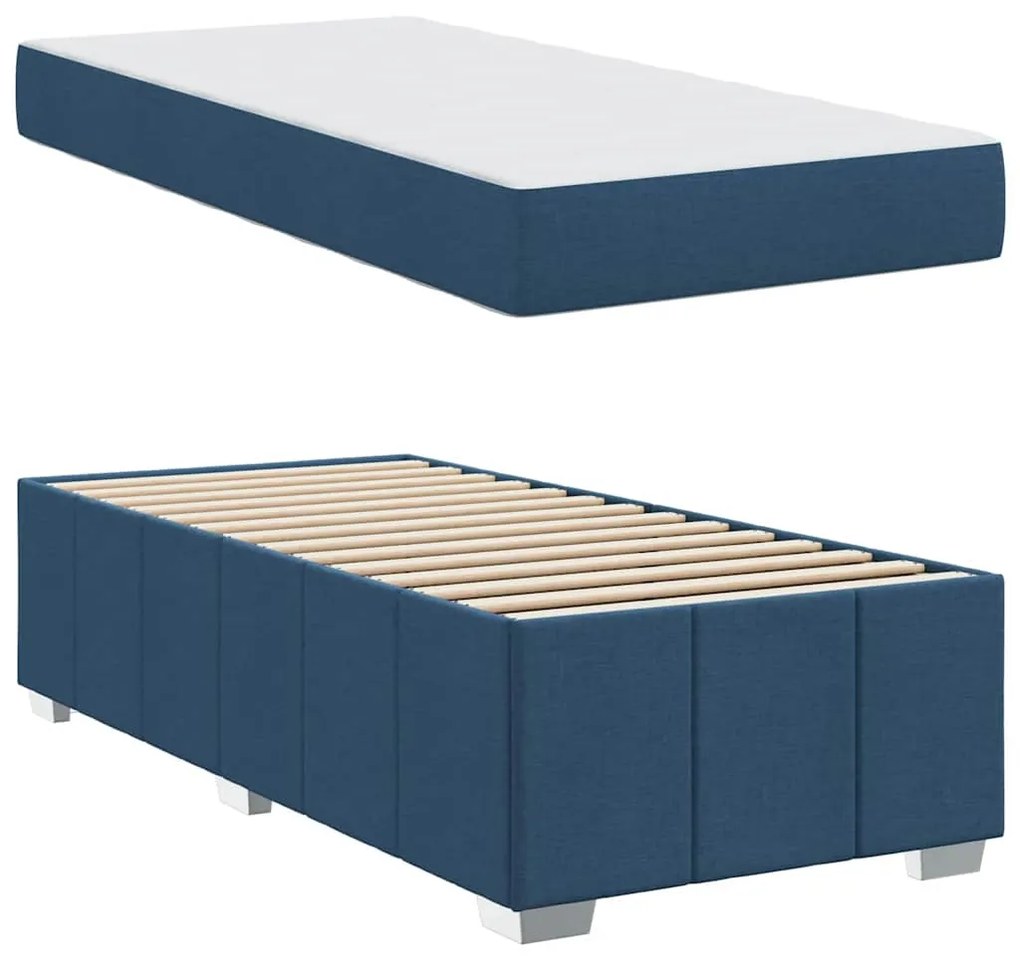 Estrutura da Cama Azul 90 x 190 cm tecido