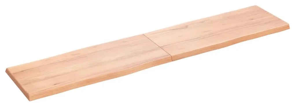 Tampo de mesa com bordas vivas carvalho tratado castanho-claro