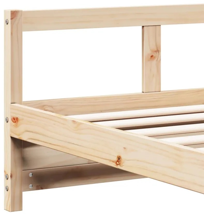 Sofá-cama com colchão 90x190 cm madeira de pinho maciça