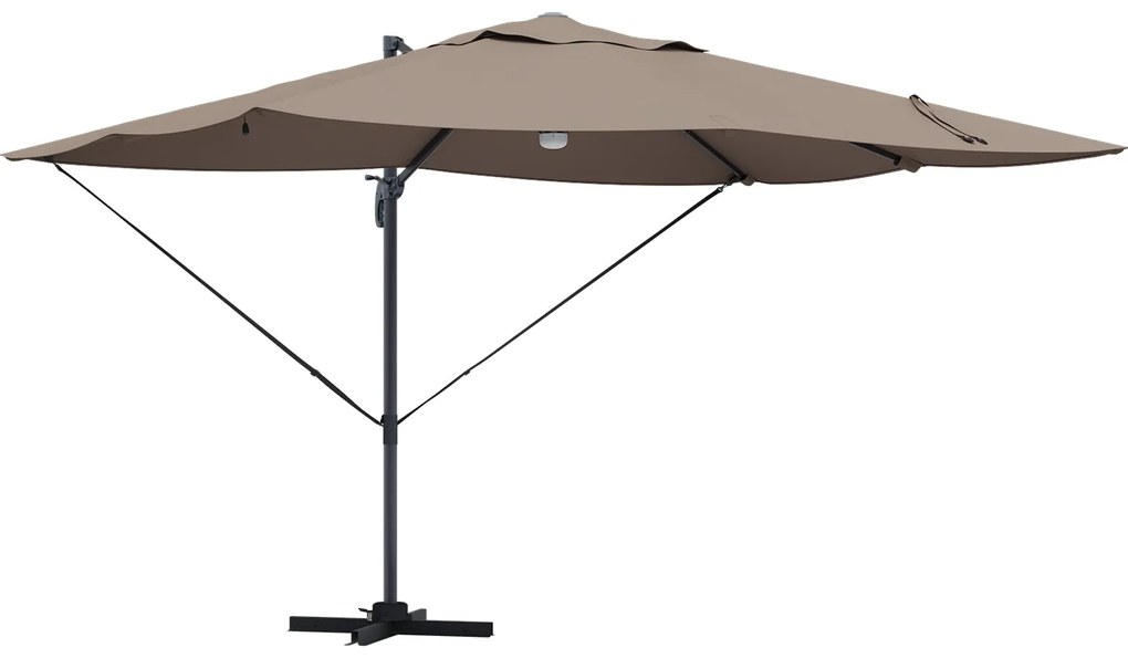 Guarda-sóis Cantilever - Taupe Taupe Tecido Grande