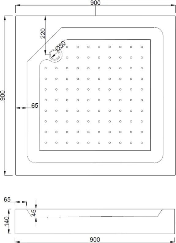 Mexen Rio cabina de duche quadrada 90 x 90 cm, faixas pretas, preta + base de duche, branca - 860-090-090-70-20-4510