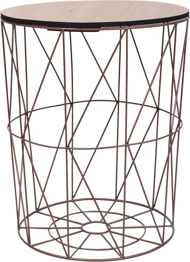 Mesa de centro Ø 47 cm cor cobre