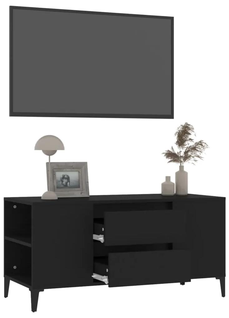 Móvel de TV 102x44,5x50 cm derivados de madeira preto