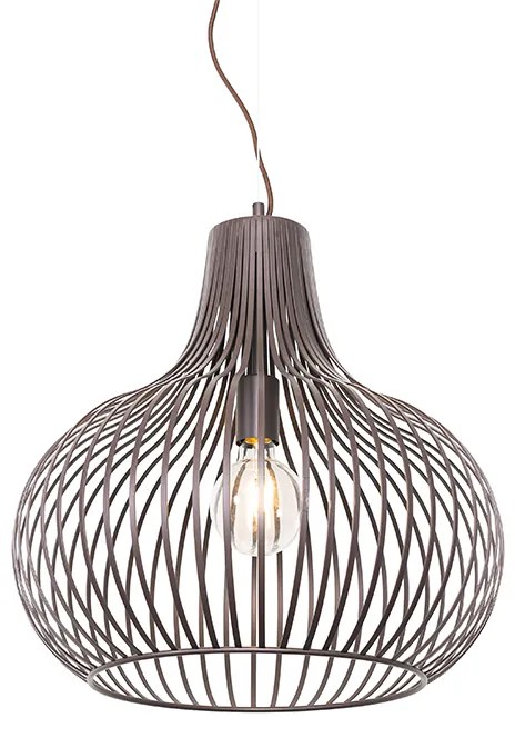 Candeeiro de suspensão moderno castanho 48 cm - Saffira Moderno