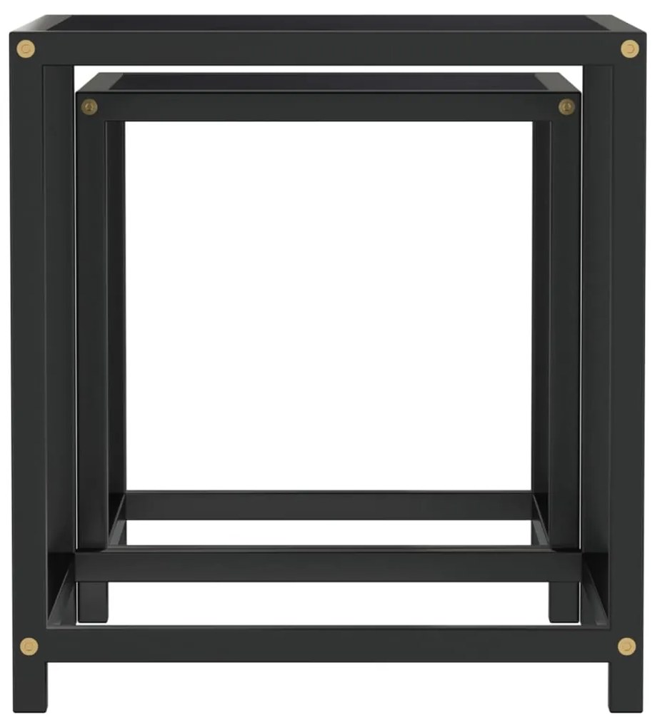 Mesas de centro 2 pcs MDF preto