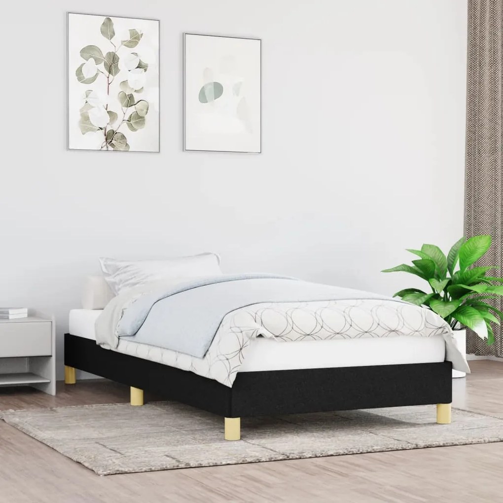 346772 vidaXL Estrutura de cama em tecido 80x200 cm azul