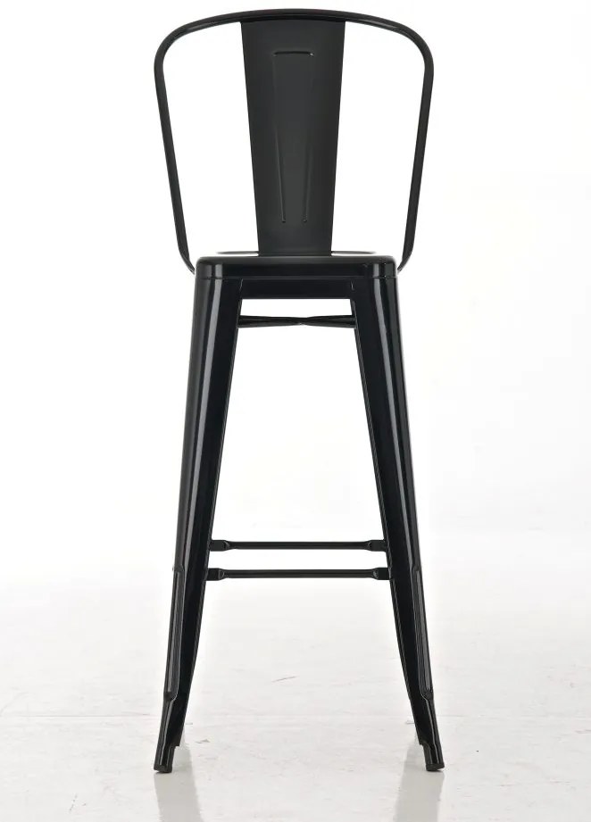 Banco de bar Aiden em metal 44 x 115 x 52 cm Preto