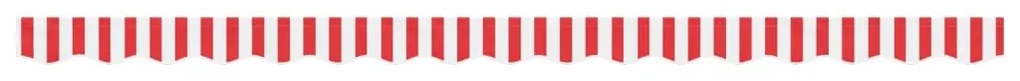 Tecido substituição p/ sanefa toldo 4 m riscas vermelho/branco