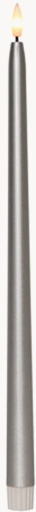 Velas LED com temporizador Flamme Metal, conjunto de 2