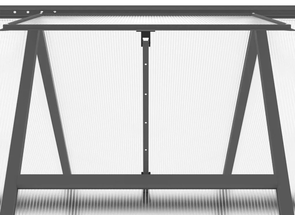 Estufa com estrutura de base 169x169x202 cm alumínio antracite