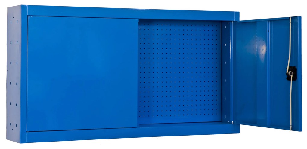 ARMÁRIO FERRAMENTAS DE PAREDE  MON. 550x900mm AZUL Jardim, Casa, Escritório, Garagem, Oficina Capacidade 75 Kg Dimensões 550x900x275 mm
