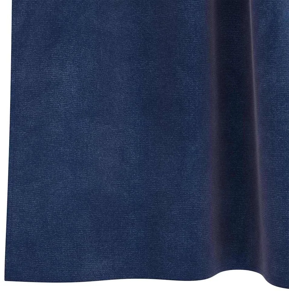 Cortinas Blackout vidaXL com Laços de Suspensão 2 pcs Veludo Azul Escu
