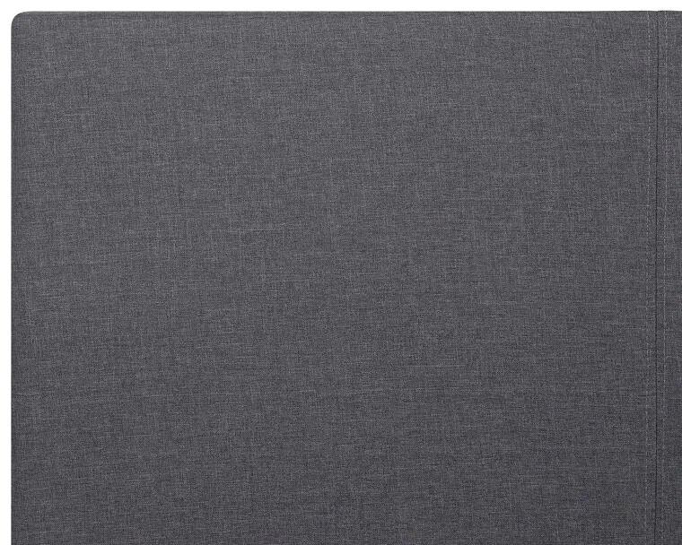 Cama de casal em tecido cinzento 160 x 200 cm ALBI Beliani