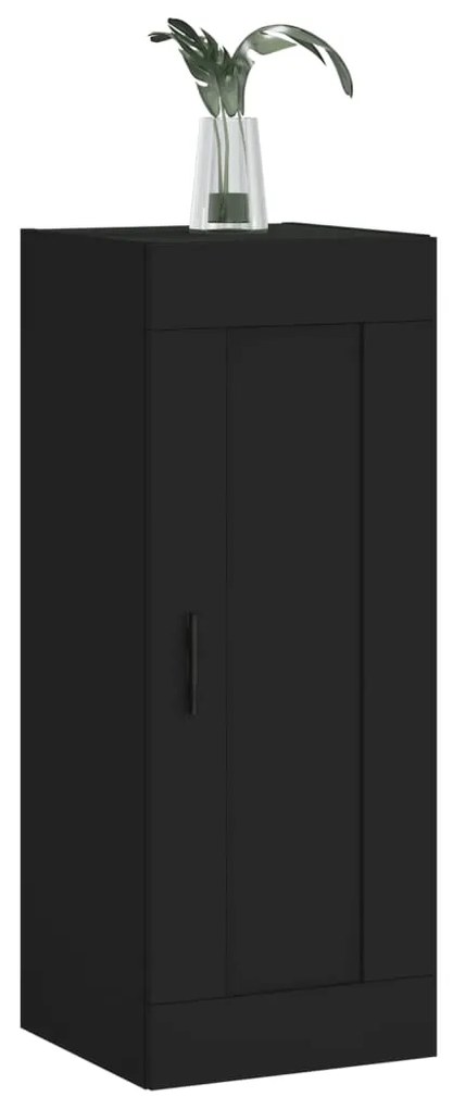 Armário de parede 34,5x34x90 cm derivados de madeira preto