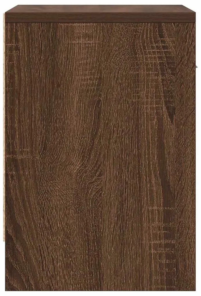 Mesas de cabeceira 2pcs com gaveta 39x28x41cm carvalho castanho
