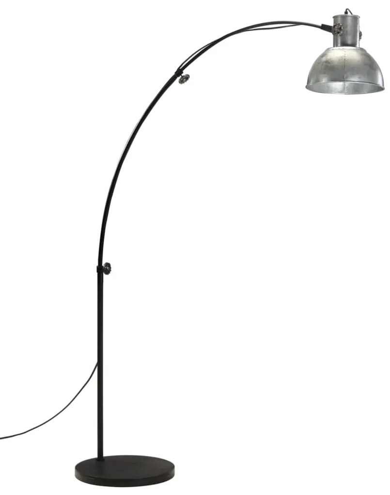 Candeeiro de pé 25 W 150 cm E27 prateado vintage