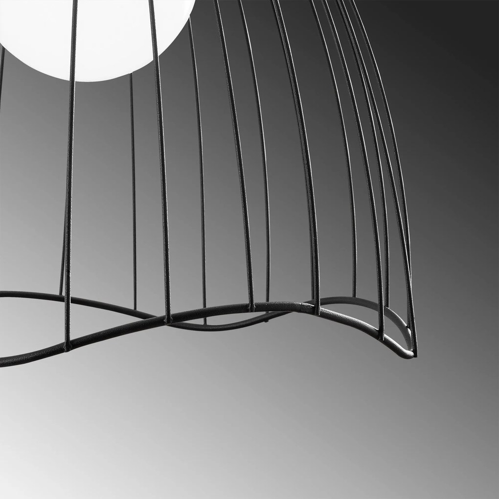 Candeeiro Suspenso Zeyno – Preto – 25 x 25 cm