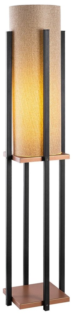 **** Lâmpada de Pé 7128 – Preto e Cobre – 25 x 25 x 130 cm
**