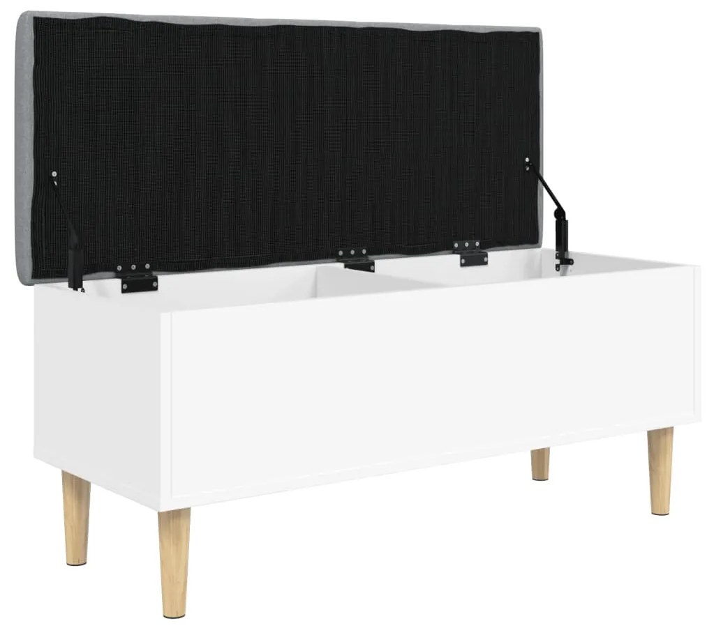Banco de arrumação 102x42x46 cm derivados de madeira branco