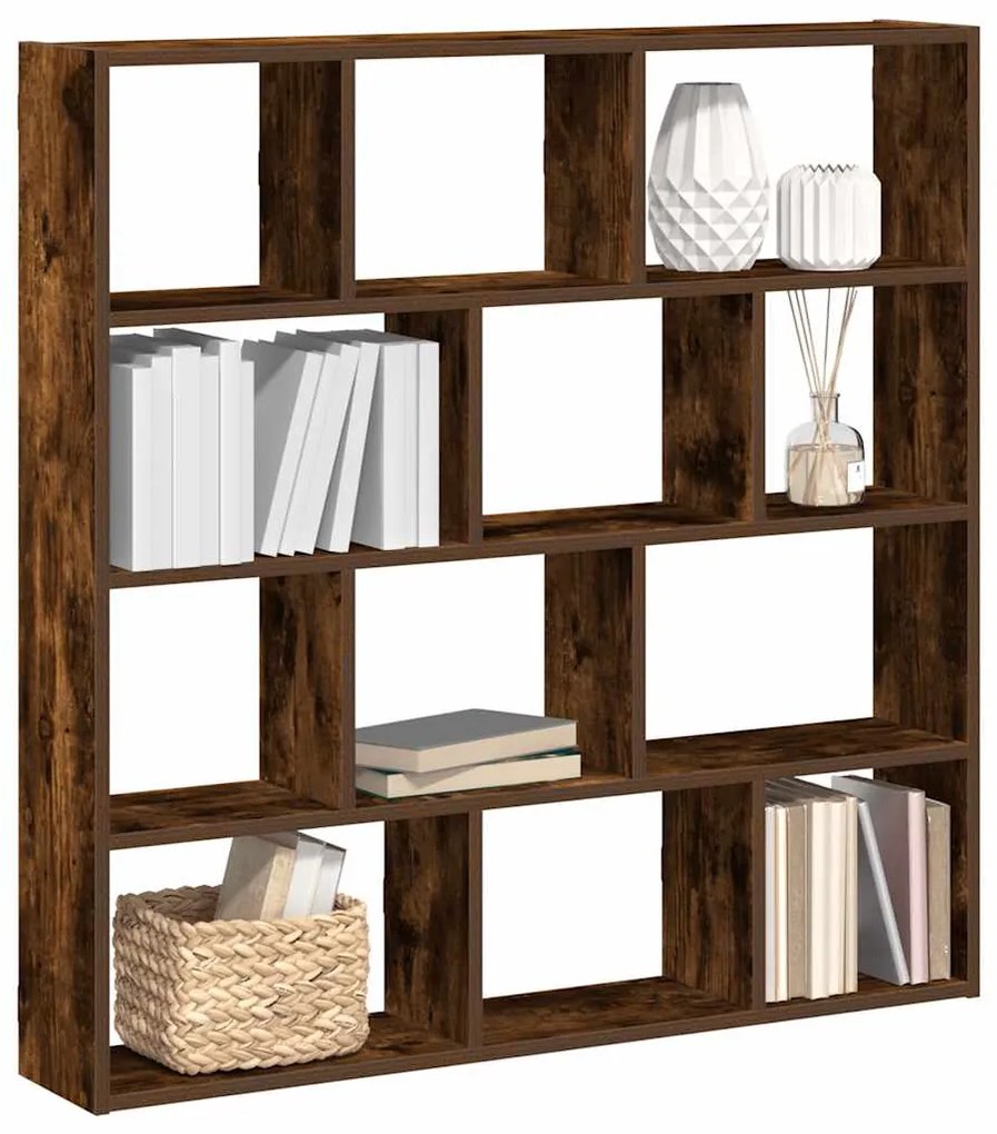 vidaXL Estante parede cúbica 12 compartimentos derivados madeira