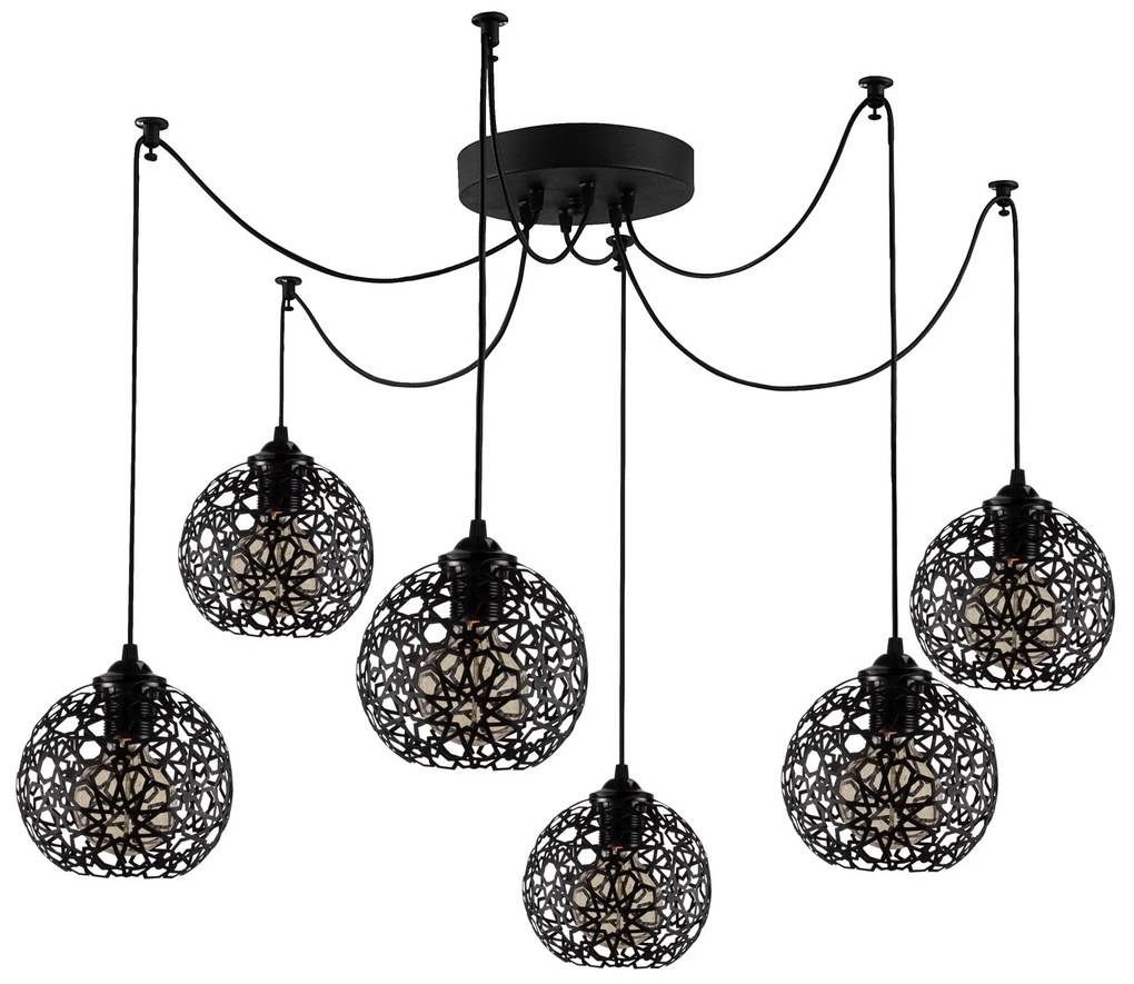 Candeeiro de Teto Fellini – Preto – 137 x 137 cm