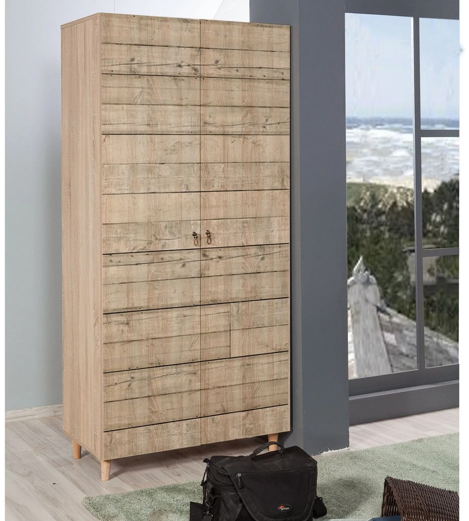 Guarda-roupa Stil – Carvalho Sonoma – 90x192x52 cm